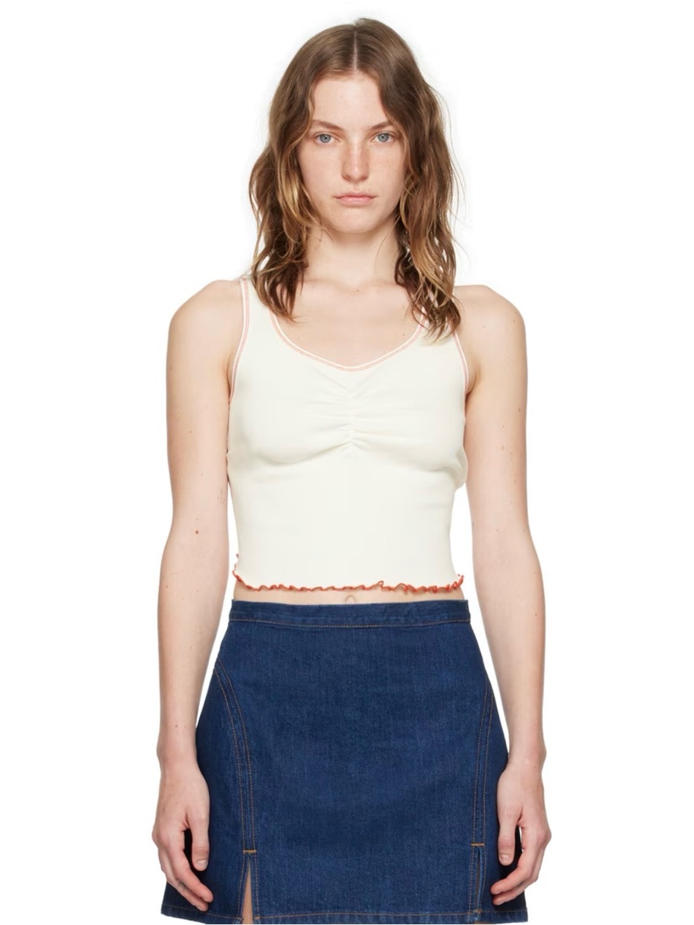 Re/Done Sporty Contrast Tank Top size XS